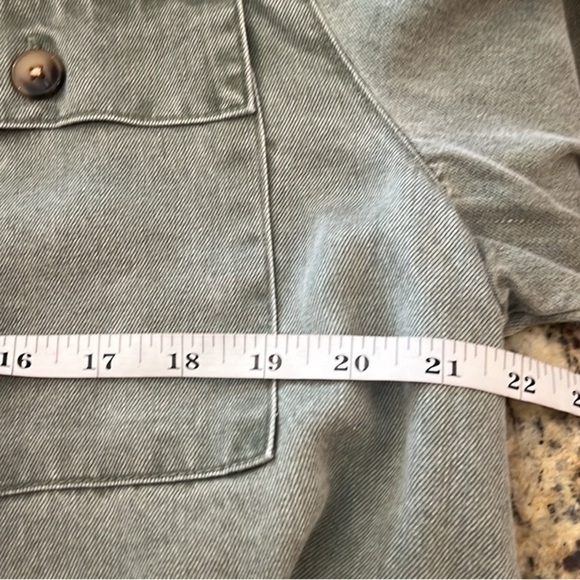 NWT Anthro’s Jane+Delancey,SOFT, SOFT Green Trucker Jacket,Button-Waist,Size XL - Picture 8 of 11